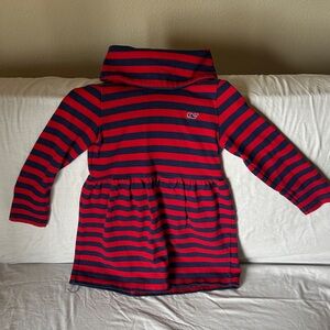 Vineyard Vines Red and Blue Striped Kids Casual Dress